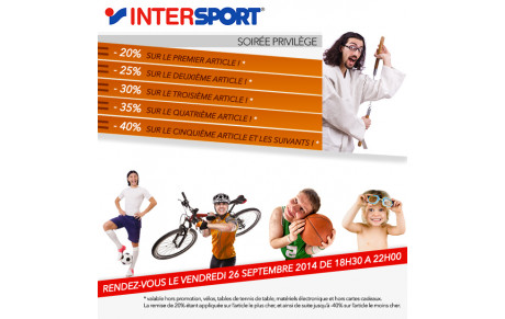 Soirée privilège INTERSPORT NOYON